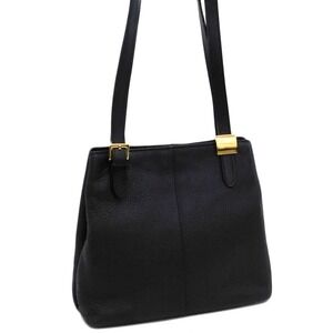 Burberry leather shoulder bag black school work outings